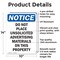Signmission Do Not Place Unsolicited Advertising, 10 in W x Rectangle, Aluminum OS-2PACK-NS-A-1014-V-11337 - alternate 4